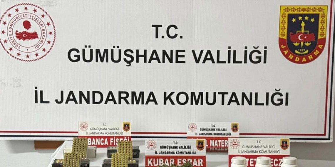 Gümüşhane'de uyuşturucu operasyonu!