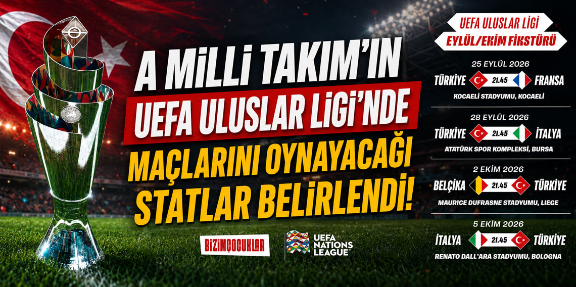 A Milli Takım'ın UEFA Uluslar Ligi'nde maçlarını oynayacağı statlar belirlendi