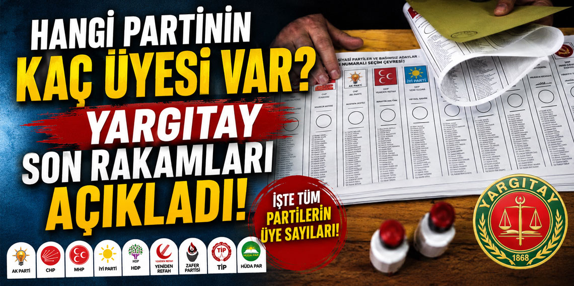 Hangi partinin kaç üyesi var? Yargıtay son rakamları açıkladı!