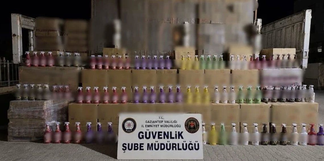 Gaziantep'te 3,5 milyon liralık sahte temizlik ürünü ele geçirildi