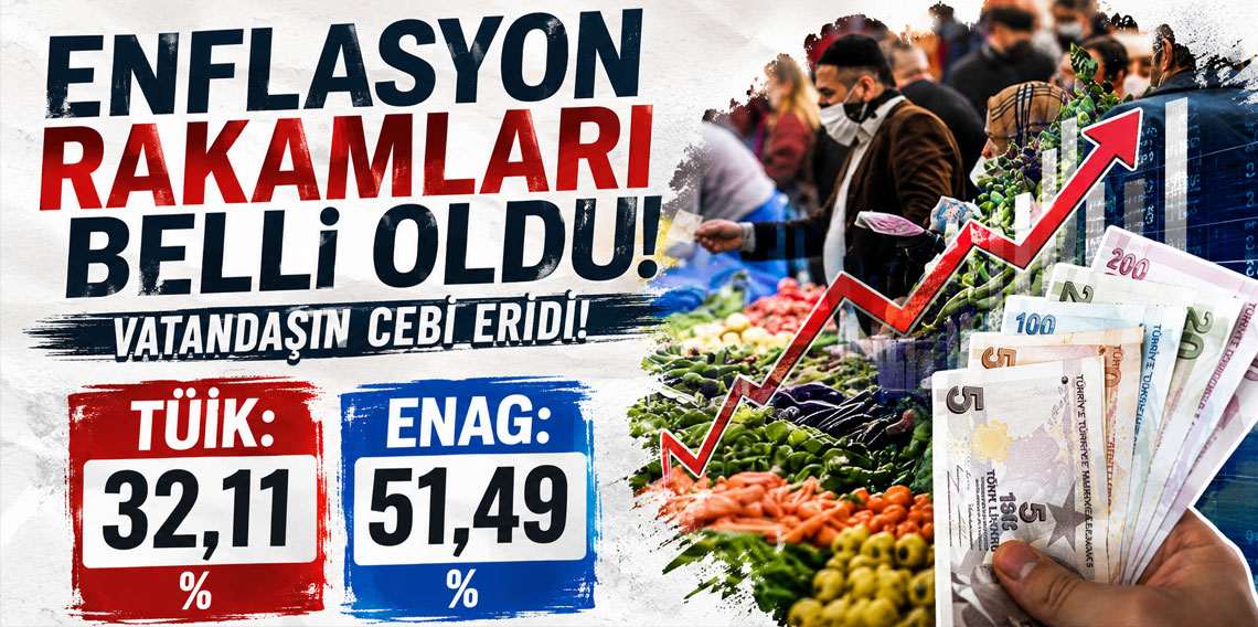 Enflasyon rakamları belli oldu!