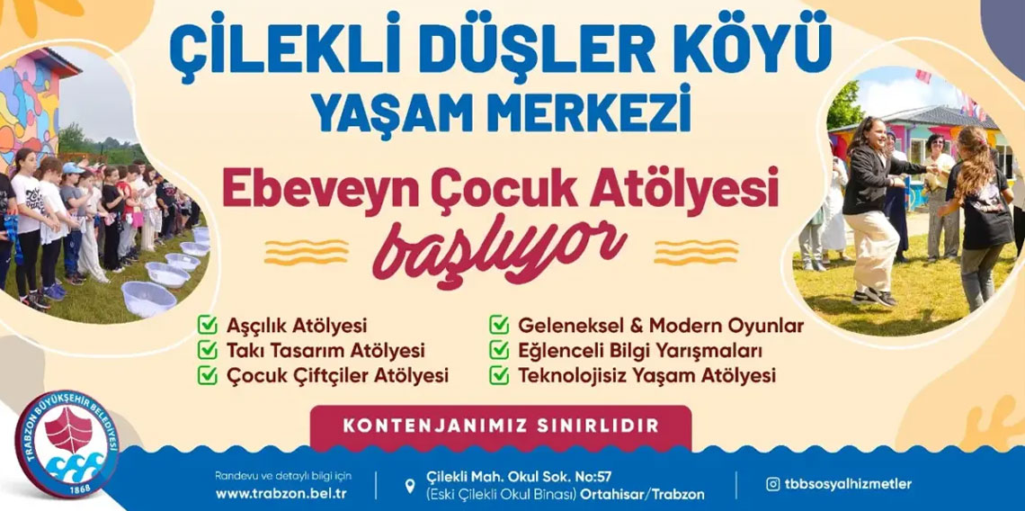 Trabzon’da ebeveyn ve çocukları buluşturacak atölye başlıyor