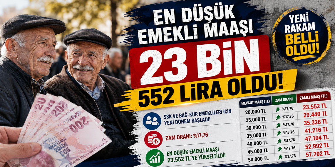 En düşük emekli aylığı belli oldu!