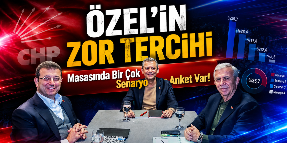 Özgür Özel'in Masasındaki Son Anket Dikkat Çekti! Üç Senaryoda da Erdoğan'ın Önünde