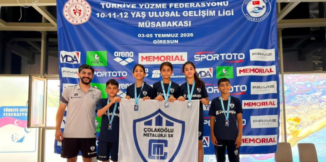 Çolakoğlu Metalurji Spor Kulübü yüzücülerinden Ulusal Gelişim Ligi'nde başarı