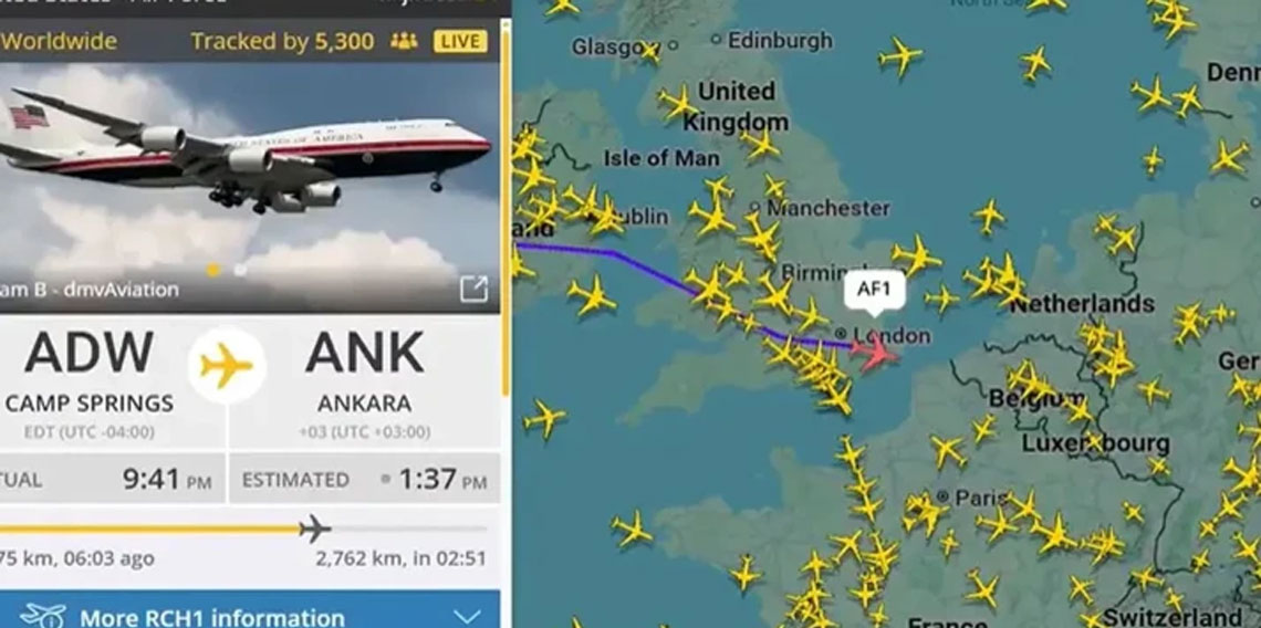 Trump'ı taşıyan 'Air Force One' dünya gündeminde! Herkes onu izliyor