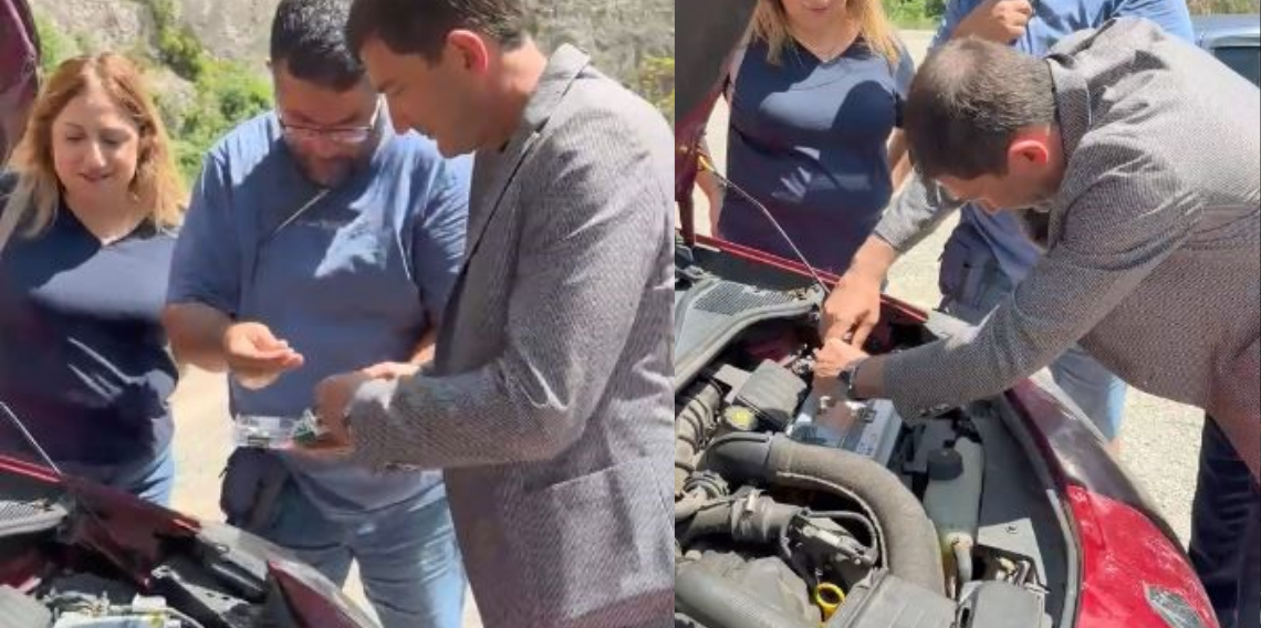 Cehennem Deresi Kanyonu'na gitmek isteyen ailenin aracı yolda kalınca yardımlarına belediye başkanı koştu