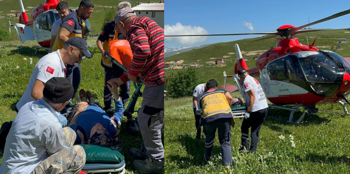 Trabzon'da helikopter ambulans 6 ayda 93 hastaya umut oldu! 