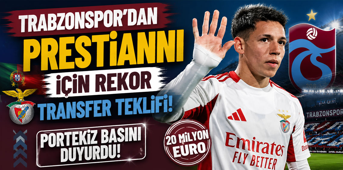Trabzonspor'dan Prestianni için rekor transfer teklifi! Portekiz basını duyurdu
