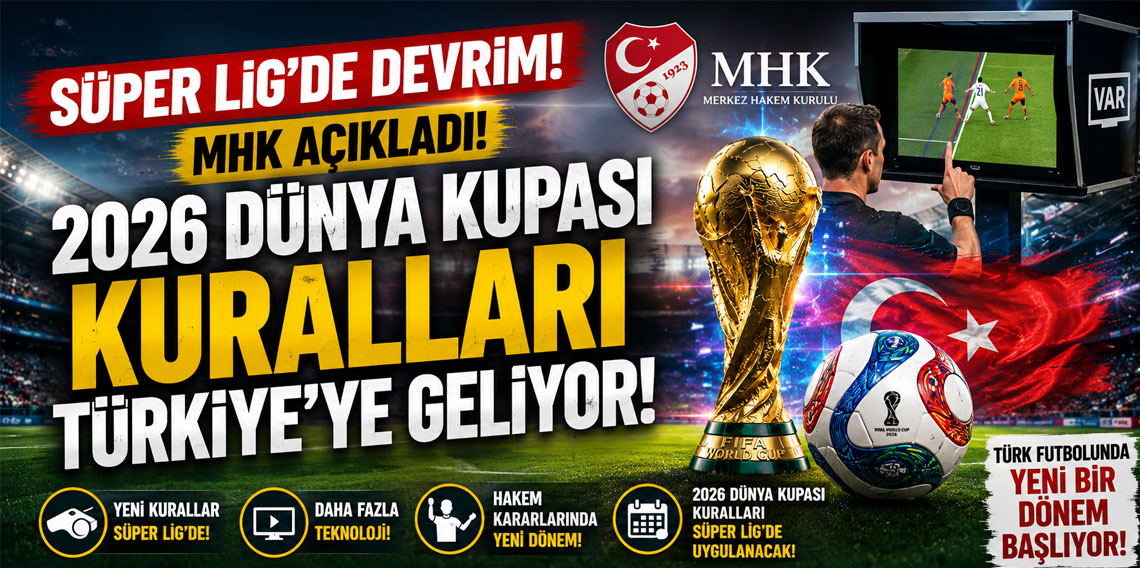 Süper Lig'de devrim! MHK açıkladı! 2026 Dünya Kupası kuralları Türkiye'ye geliyor!