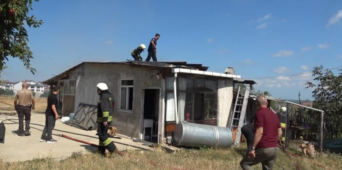 Bafra'da bağ evi alevlere teslim oldu: 1 büyükbaş hayvan telef oldu