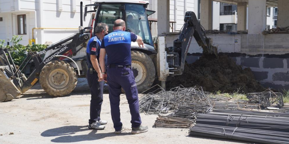 Atakum’da kurallara uymayan inşaat firmalarına uyarı