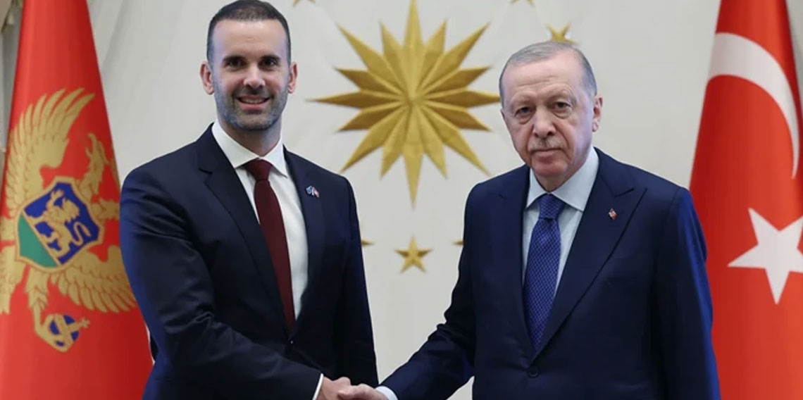 Cumhurbaşkanı Recep Tayyip Erdoğan, Karadağ Başbakanı'nı kabul etti