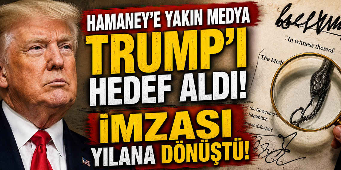 Hamaney'e yakın medya Trump'ı hedef aldı! İmzası yılana dönüştü