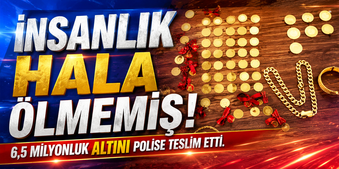 Bulduğu 6,5 milyonluk altın dolu çantayı polise teslim etti