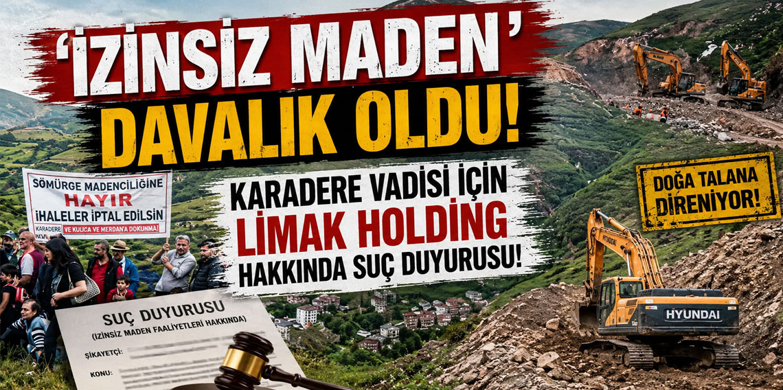 Karadere Vadisi için Limak Holding hakkında suç duyurusu
