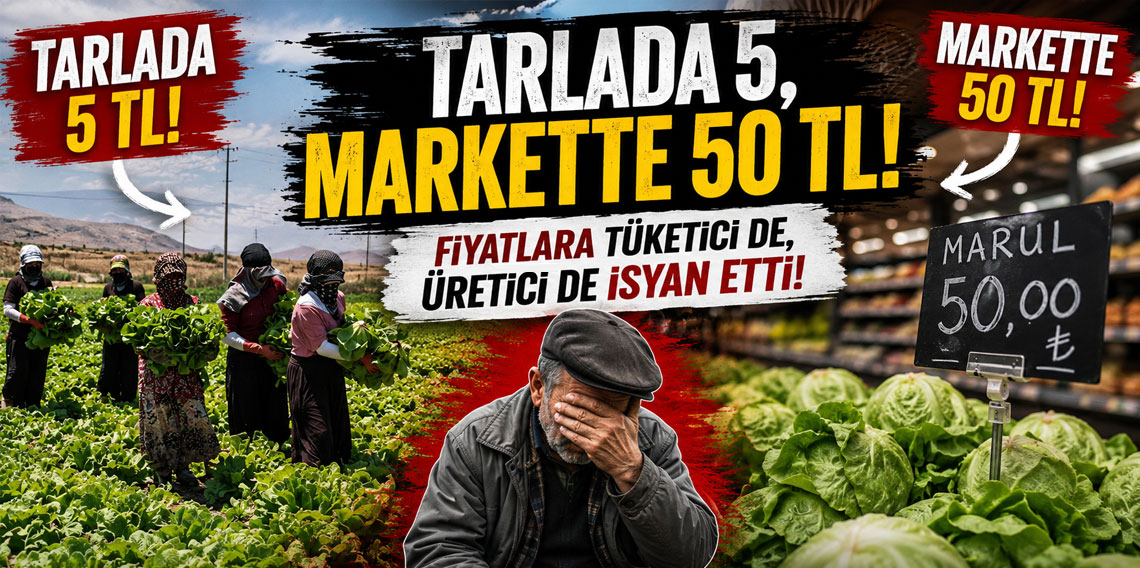 Tarlada 5, markette 50 TL! Fiyatlara tüketici de, üretici de isyan etti!