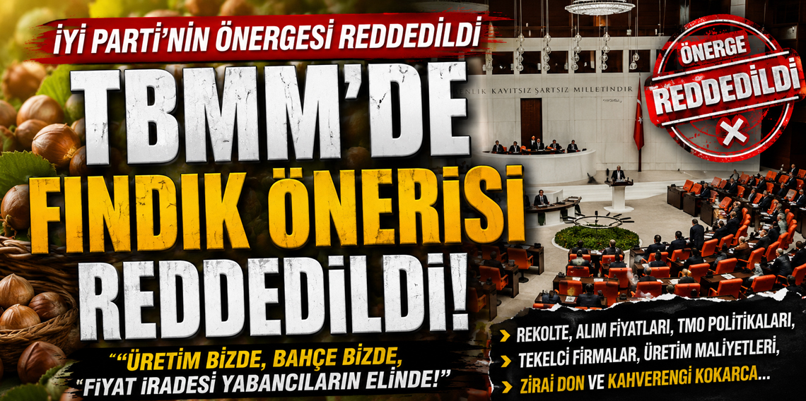 TBMM'de Fındık Önerisi Reddedildi: Meclis Araştırması AK Parti ve MHP Oylarıyla Kabul Görmedi