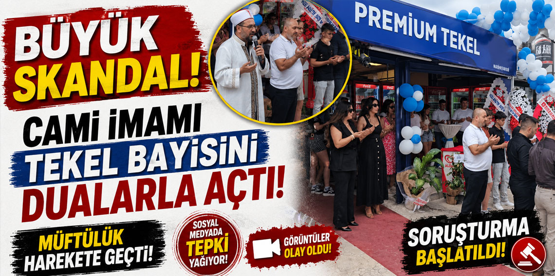 Büyük skandal! Cami imamı tekel bayisini dualarla açtı!