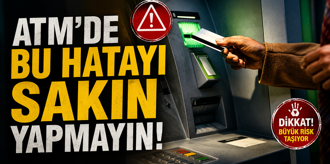 ATM'de Bu Hatayı Yapmayın! Bankalardan Kritik Uyarı: 