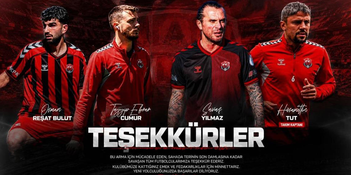 Erzincanspor’da 4 futbolcuyla yollar ayrıldı