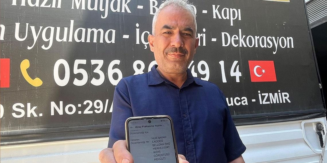 Hiç gitmediği Siirt'ten gelen trafik cezası, hayatının şokunu yaşattı