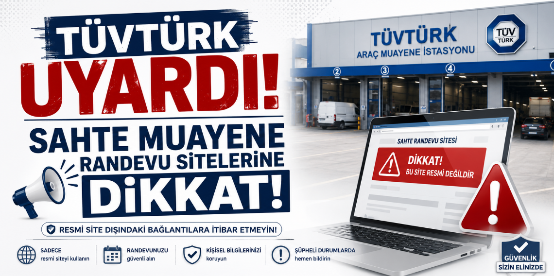 TÜVTÜRK'ten araç muayenesi için sahte randevulara karşı uyarı