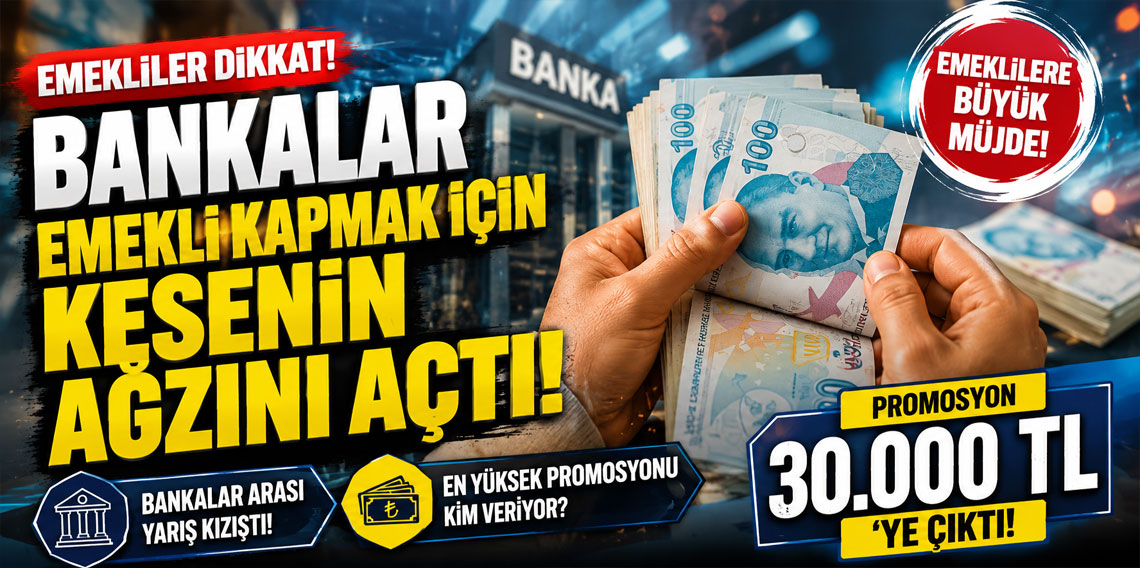 Bankalar emekli kapmak için kesenin ağzını açtı! Promosyon 30 bin TL'ye çıktı!