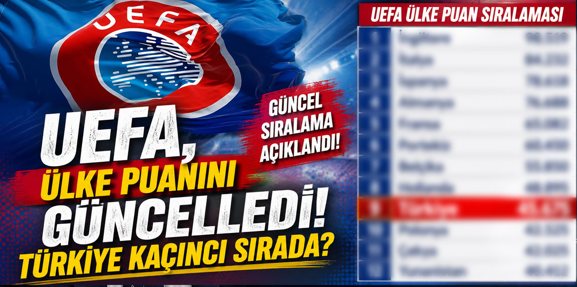 UEFA, ÜLKE PUANINI GÜNCELLENDİ! TÜRKİYE KAÇINCI SIRADA?