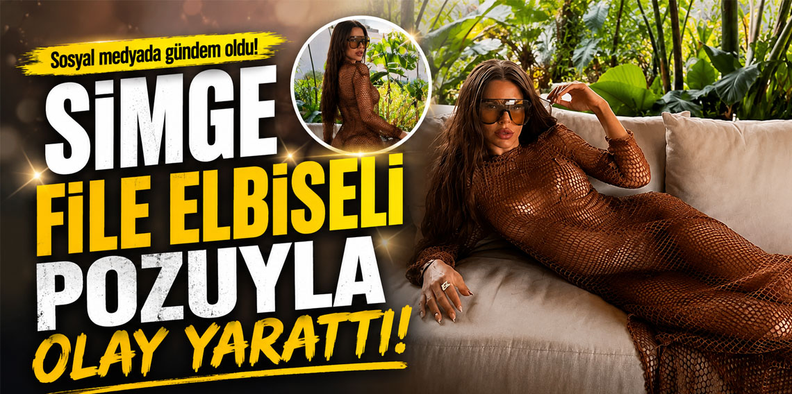 Simge file elbiseli pozuyla olay yarattı! Görenler çıplak sandı