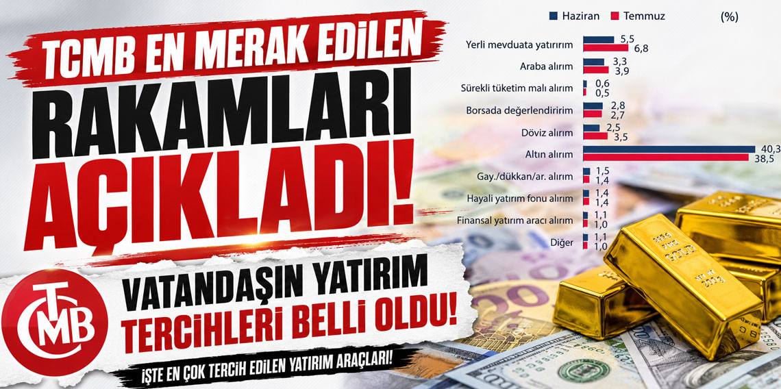 TCMB en merak edilen rakamları açıkladı! Vatandaşın yatırım tercihleri belli oldu!