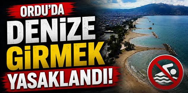 Ordu'da denize girmek yasaklandı