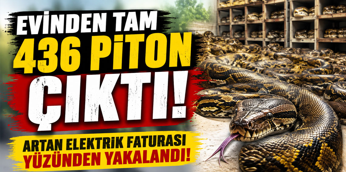 Evinden tam 436 piton çıktı! Artan elektrik faturası yüzünden yakalandı!