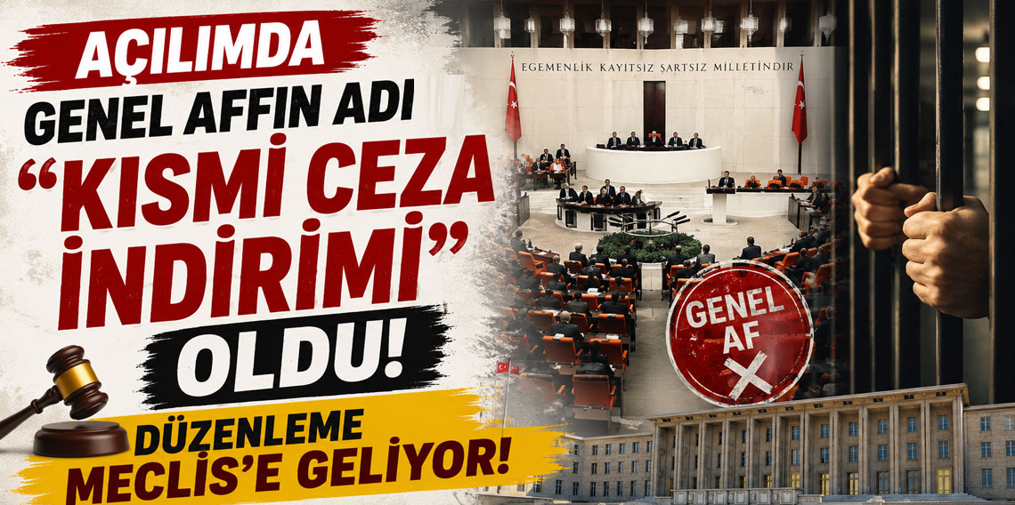 Açılımda genel affın adı ''kısmi ceza indirimi'' oldu! Düzenleme Meclis'e geliyor!