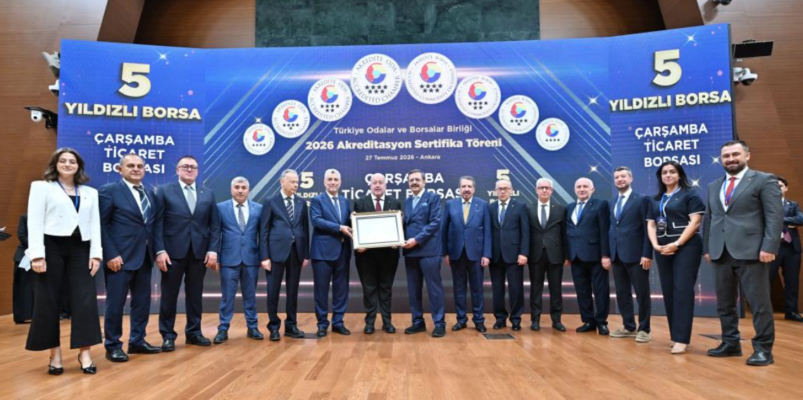 Çarşamba Ticaret Borsası '5 yıldızlı borsa' statüsünü korudu