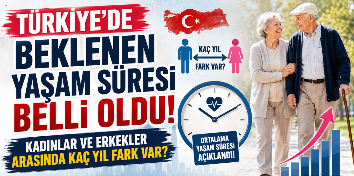Türkiye'de beklenen yaşam süresi belli oldu: Kadınlar ve erkekler arasında kaç yıl fark var?
