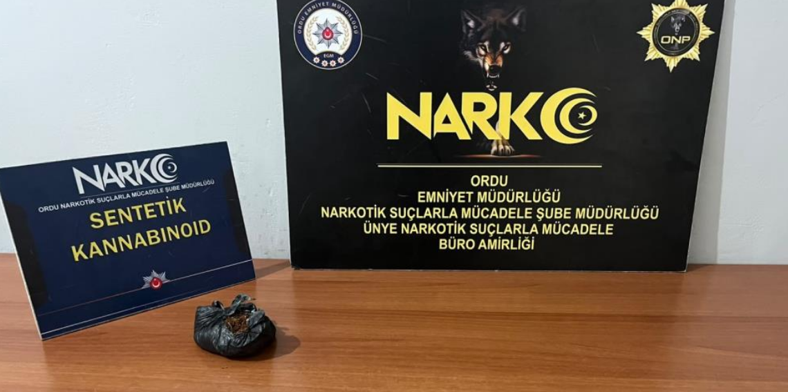 Ordu'da Uyuşturucu Operasyonu: 66 Gram Sentetik Madde Ele Geçirildi, 1 Şüpheli Tutuklandı