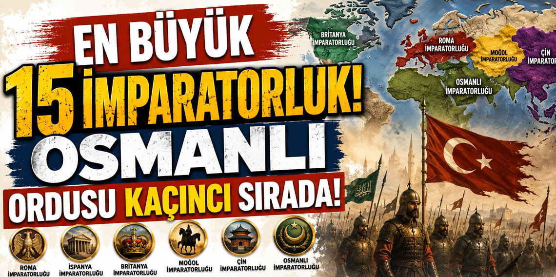 En büyük 15 imparatorluk! Osmanlı ordusu kaçıncı sırada!