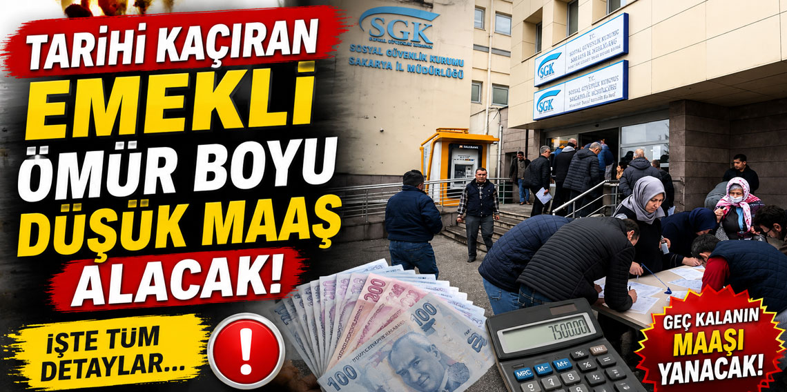 Tarihi kaçıran emekli ömür boyu düşük maaş alacak!