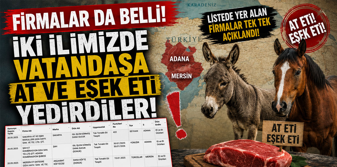 Firma isimleri de belli! İki ilimizde vatandaşa at ve eşek eti yedirdiler