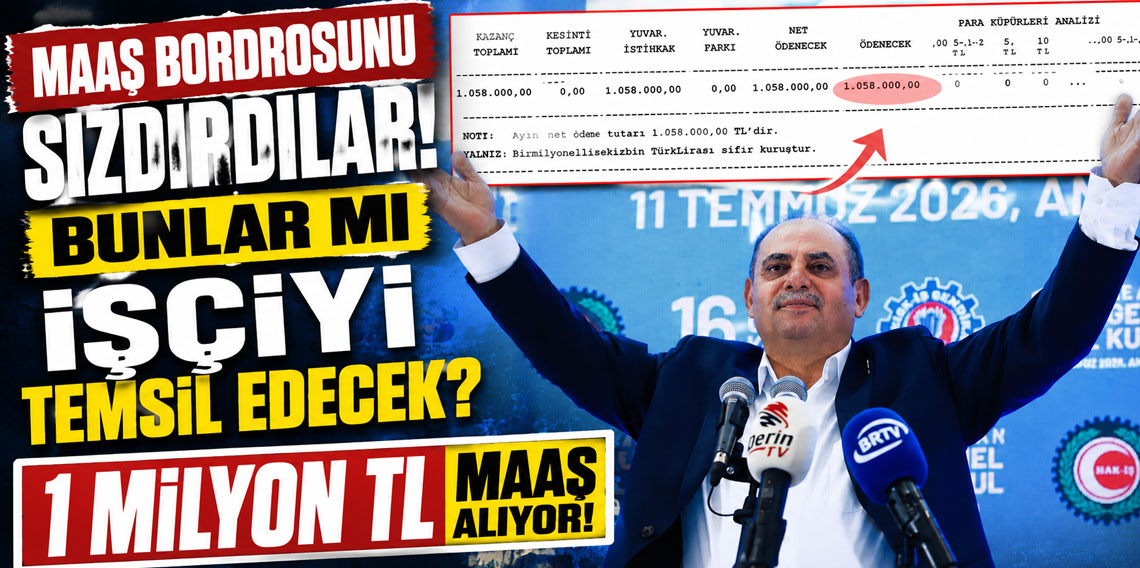 Sendika başkanının maaşı ağızları açık bıraktı