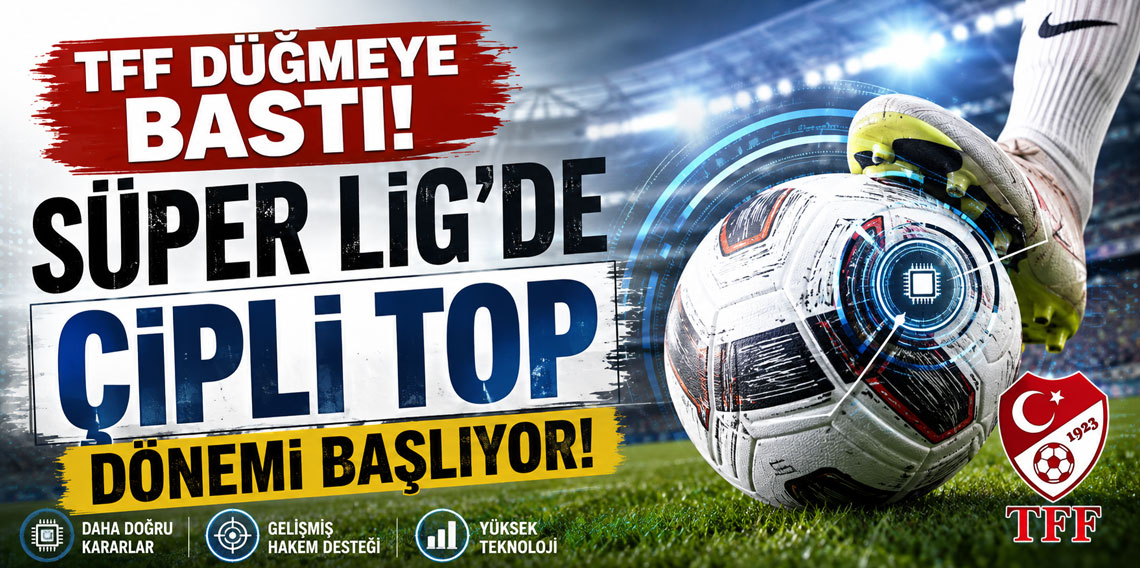 TFF düğmeye bastı! Süper Lig'de çipli top dönemi başlıyor!