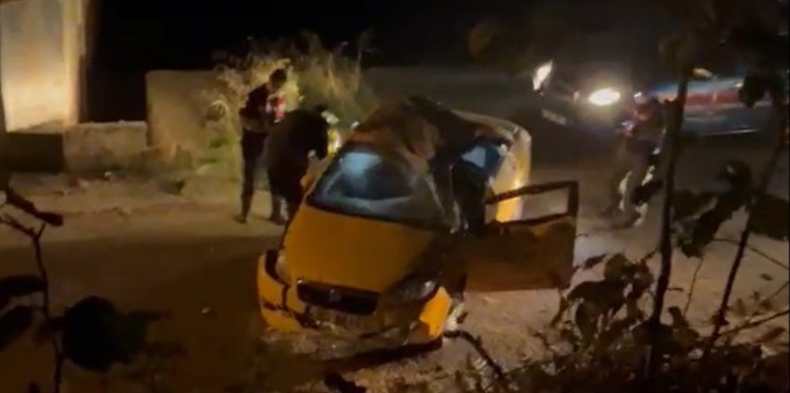 Giresun’da ticari taksi şarampole yuvarlandı: 1 ölü