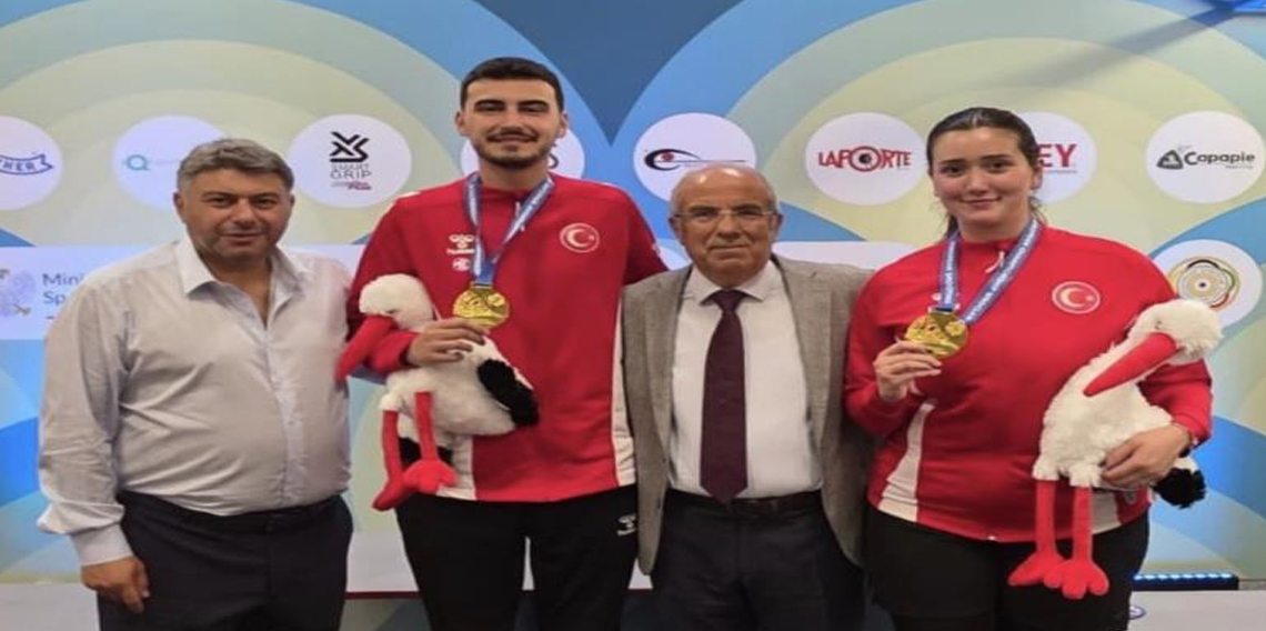 U23 Avrupa Şampiyonası'nda Havalı Tabanca Karışık Takımı'ndan altın madalya