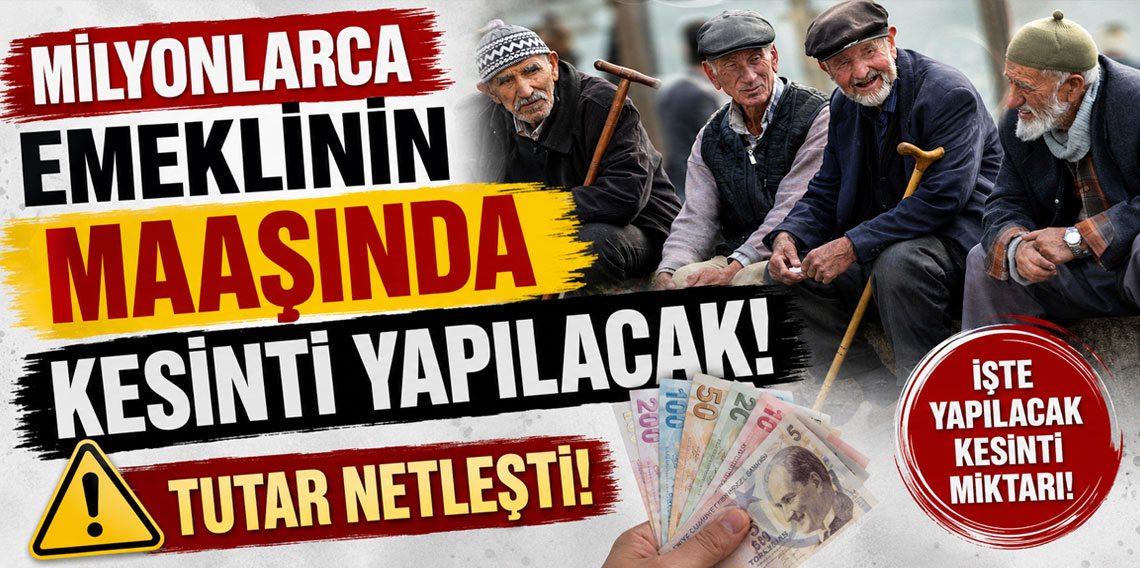 Milyonlarca emeklinin maaşında kesinti yapılacak! Tutar netleşti