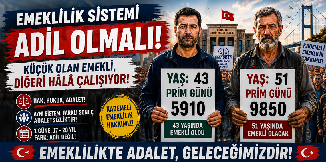 Emeklilik sistemi adil olmalı!
