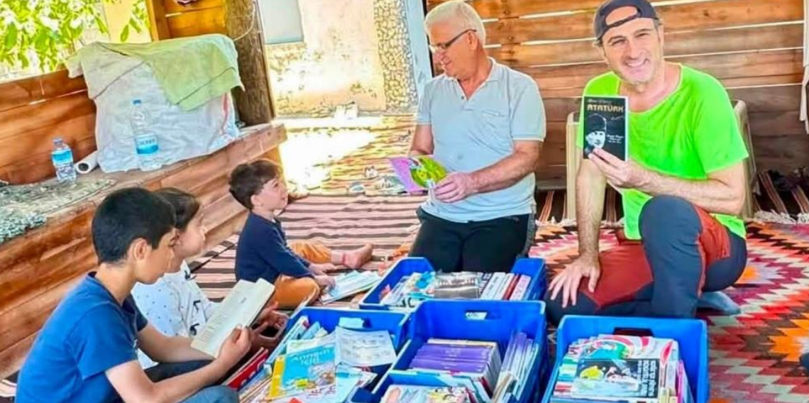 Manavgat Belediyesi'nden yaylalara kütüphane desteği