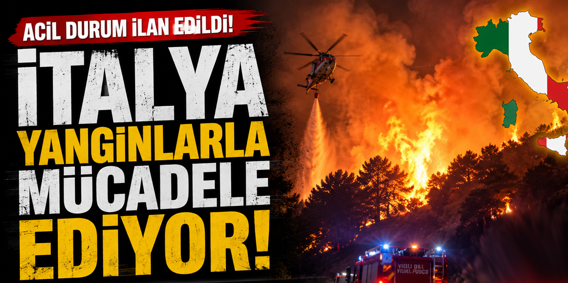 İtalya'nın Garda Gölü yakınlarında orman yangını