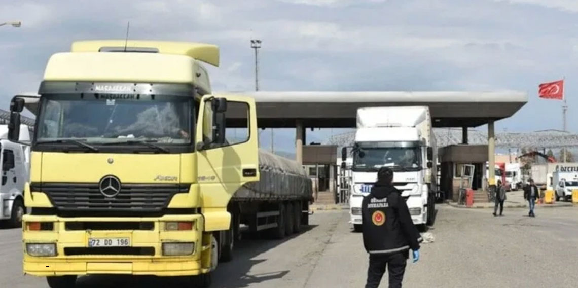 Habur Gümrük Kapısı'ndan bir günde 2 bin 454 tır çıkışı gerçekleşti