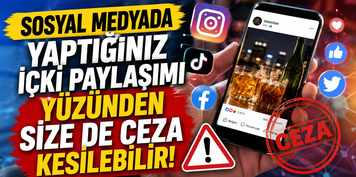Sosyal medyada yaptığınız içki paylaşımı yüzünden size de ceza kesilebilir!